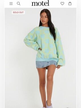 Motel Rocks Akari Crewneck Sweater - L